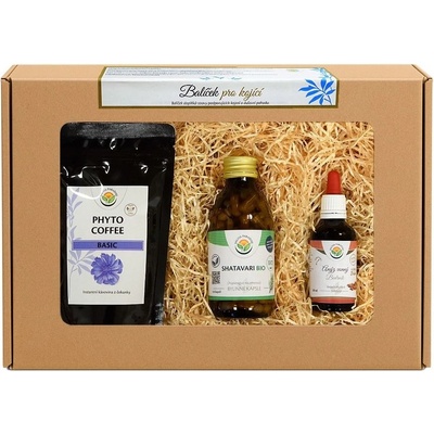 Salvia Paradise Dárkový balíček pro kojící matky: Phyto Coffee Basic 100 g + Šatavari BIO 120 kapslí + Anýz AF tinktura 50 ml