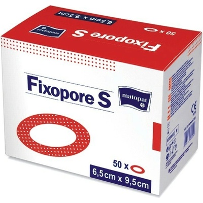 Matopat Náplast na oko s polštářkem Fixopore S 50 ks 6,5 × 9,5 cm 50 ks