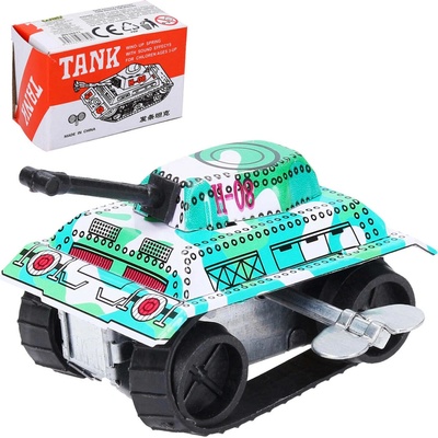Wiky Tank kovový natahovací na klíček 6cm v krabičce 7x3x5cm