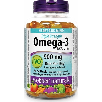 Webber Naturals Omega 3 900mg 80 gel. kapsúl