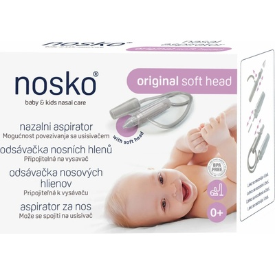 Nosko odsávačka hlenů Original Soft Head s měkkou hlavicí připojitelná k vysavači