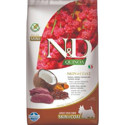 N&D Quinoa Grain Free Skin & Coat Venison & Coconut Adult Medium & Maxi 2,5 kg