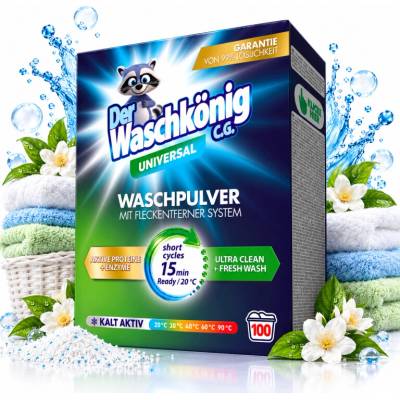 WaschKönig Universal prací prášek Short Cycles 5 kg 100 PD