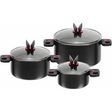 Sada hrncov a pokrievok Ballarini Click & Cook, 3 ks