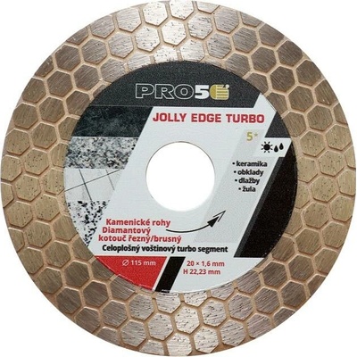 Kotouč řezný/brusný diamantový PRO5 - JOLLY-EDGE-TURBO 115 mm