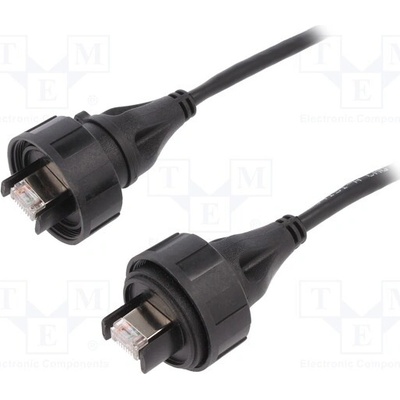 Bulgin PX0898/5M00 Patch, RJ45 vidlice z obou stran, zlacený, -25÷75°C