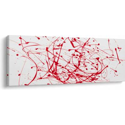 Obraz technikou Drippingu, jednodielne 145x58 cm