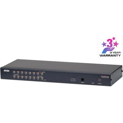 Aten KH-1516 16port Cat5 KVM, PS/ 2+USB, OSD, rack, SUN