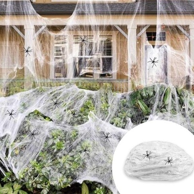 TUZHE Halloweenská pavučinová dekorace 200g, hororová halloweenská dekorace pro venkovní i vnitřní – Hledejceny.cz