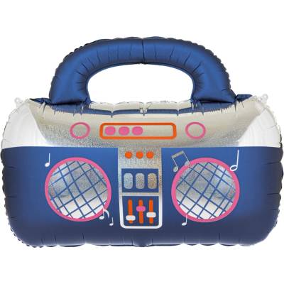 PartyDeco Balonek fóliový Kazeťák - retro rádio, 119 cm