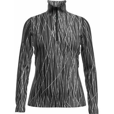 ICEBREAKER Wmns 260 Vertex LS Half Zip Delta AOP Black/Snow/J
