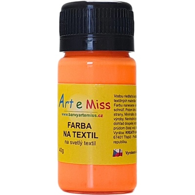 ARTEMISS Farba na textil 72 neón oranžová svetla 110 g