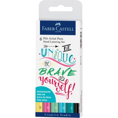 Faber-Castell 267116 Pitt Artist Pen Hand Lettering 6 ks pastelové farby