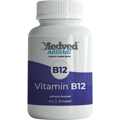 Medveď natural Vitamín B12 30 kapsúl