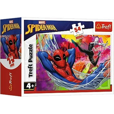 Trefl Mini Spider-Man Obratnosť a odvaha relax v sieti 54 dielov
