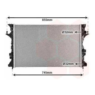 Chladič, chlazení motoru VAN WEZEL 43002438