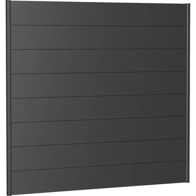 Kovový plot Biohort 200 x 180 cm hliník tmavosivý metalický