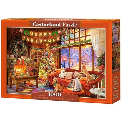 Castorland Vánoční večer se zvířátky 1000 dílků