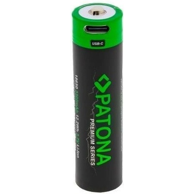 PATONA nabíjecí baterie 18650 Li-lon 3300mAh PREMIUM 3,7V s USB-C nabíjením