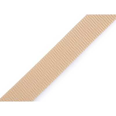 Prima-obchod Popruh polypropylenový šíře 25 mm tloušťka 2 mm, barva 11 béžová světlá