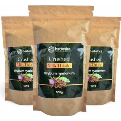 Herbatica Zvýhodněný set: 3x 100% jemně drcený ostropestřec mariánský 500 g