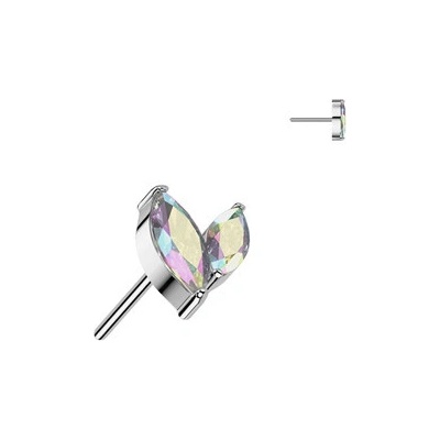 Šperky4U ozdobná část k PUSH IN piercingu titan TIT1524-AB