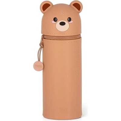 LEGAMI - měkká silikonová taška 2 v 1 - Kawaii, školní taška žirafa, držák na psací pero, zip,