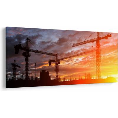 Obraz - Stavenisko, jednodielne 200x100 cm