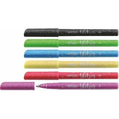 Stylex Glitter felt tip pens 6 základných farieb 64016