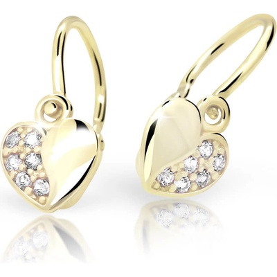 Cutie Jewellery detské náušnice zo žltého zlata C2160-10-X-1 červená