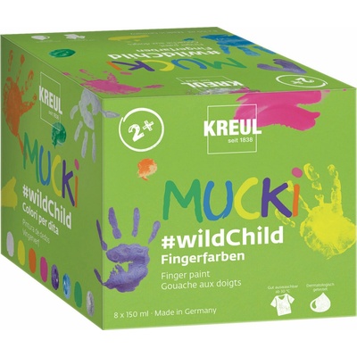 Kreul Prstové farby Mucki Wild Child set 8 x 150 ml