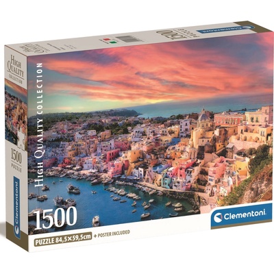 CLEMENTONI Malebný ostrov Procida 1500 dílků
