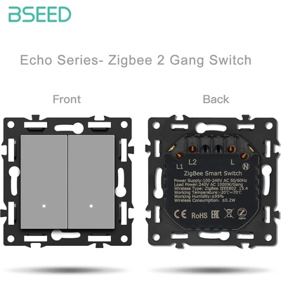 BSEED Smart Zigbee svetelný vypínač - Echo Click Sivá 2