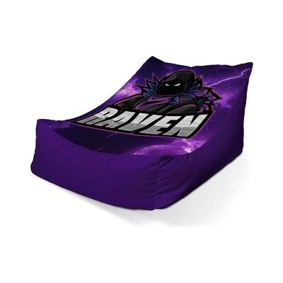 Sablio sedací vak lounge fortnite raven Fialová bouře 80 x 95 x 50 cm