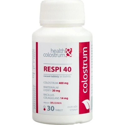 Health & Colostrum Respi 40 cmúľavé tabliety s colostrom a mikrobiálnymi lyzáty 30 ks