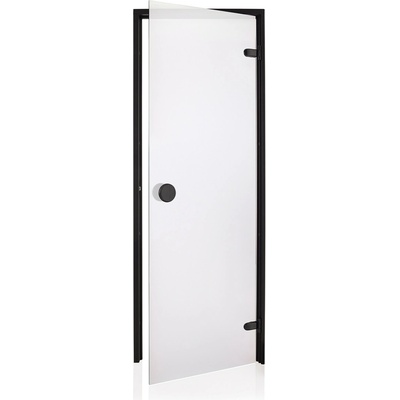 Andres dvere do sauny Raiser-68 Black 7x19 čierna osika matted clear