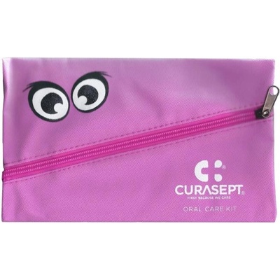 Curasept dětská cestovní taštička na zip růžová