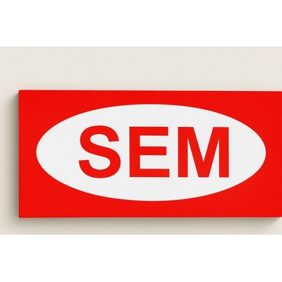 Traiva s.r.o SEM Verze: Samolepka 90 x 50 mm tl. 0.1 mm - Kód: 03207