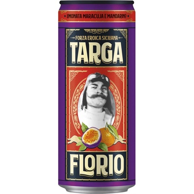 Targa Florio tonic maracuja mandarinka plech 24 x 330 ml