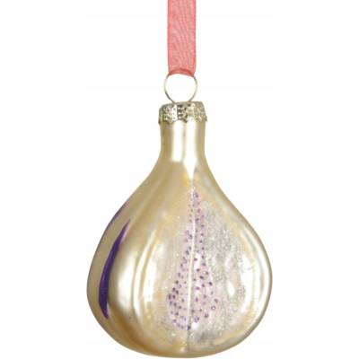 Kaemingk Vianočná Guľa v tvare polovice zelenej figy, 8 cm