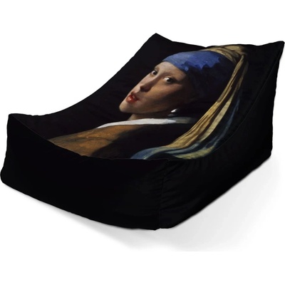Sablio sedací vak lounge Dívka s perlou Johannes Vermeer 80 x 95 x 50 cm