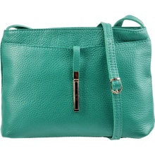 MaxFly dámská kožená crossbody kabelka 5085 tyrkysová