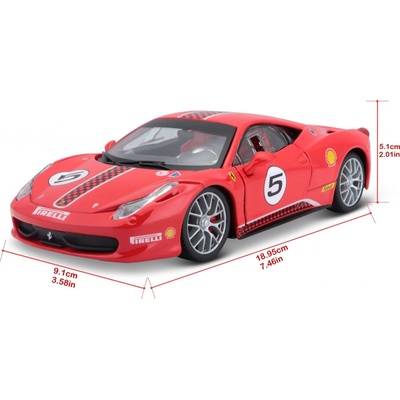 Bburago Ferrari 458 Challenge BB18 26302 červená 1:24