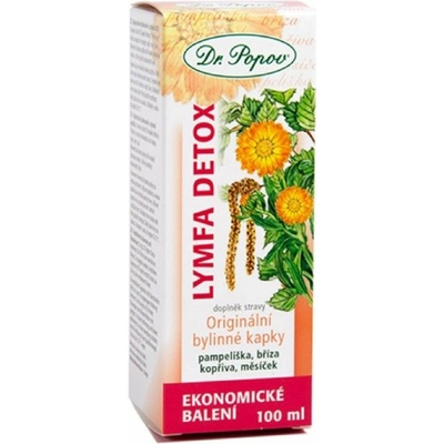 Dr.Popov Lymfa detox originálne bylinné kvapky 100 ml