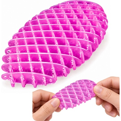 LEAN Toys Fialový elastický antistresový fidget