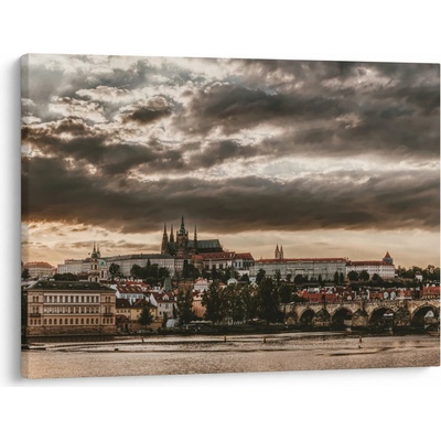 Obraz - zamračená Praha, jednodílný 70x50 cm