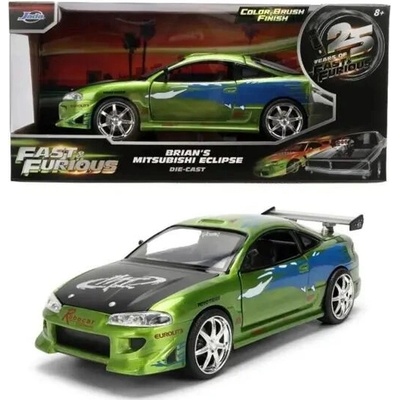 kovový model Mitsubishi Eclipse 1995 z filmu Rychle a zběsile v měřítku 1:24