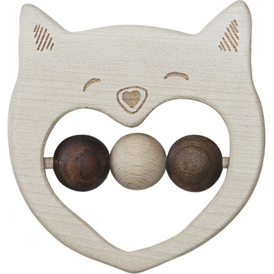 Wooden Story Chrastítko Veselá kočička