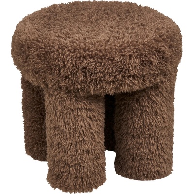 House Nordic Puf GISBORN ø42 cm, House Nordic, polyester, tmavě hnědý