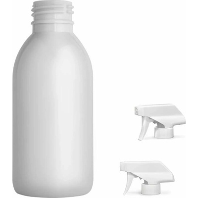 Tera Plastová lahvička bílá s bílým pistolovým rozprašovačem 150 ml